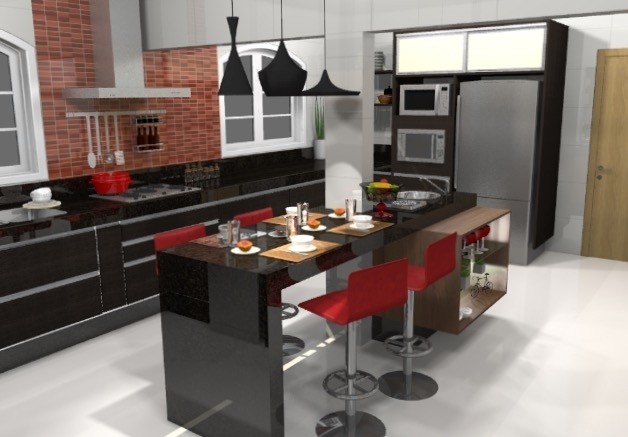 Cozinha Planejada com Ilha Preço em Itatiba - Loja de Móveis Planejados para Cozinha